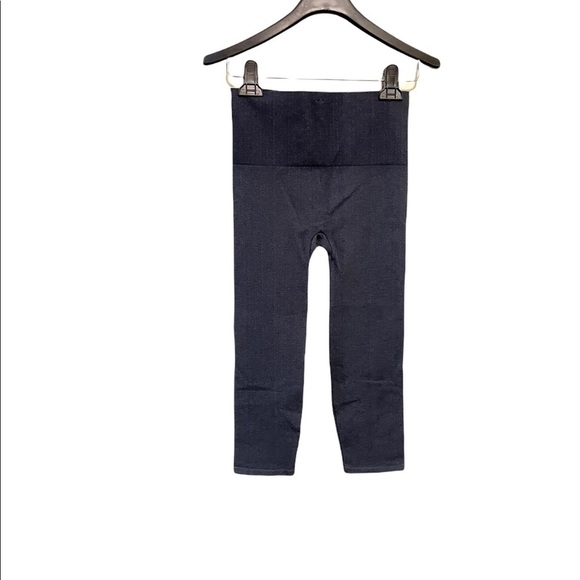 Spanx Look At Me Now Denim Look High Waist Cropped Leggings - Picture 2 of 5